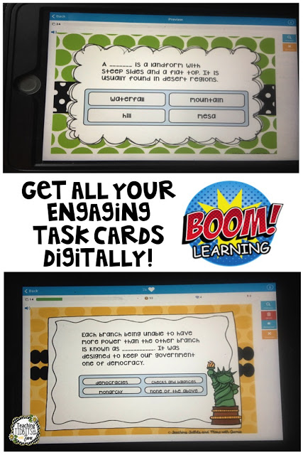 Boom Learning App for Digital Task Cards