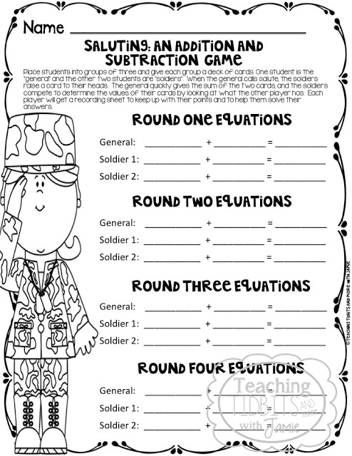 Math Games and Printables