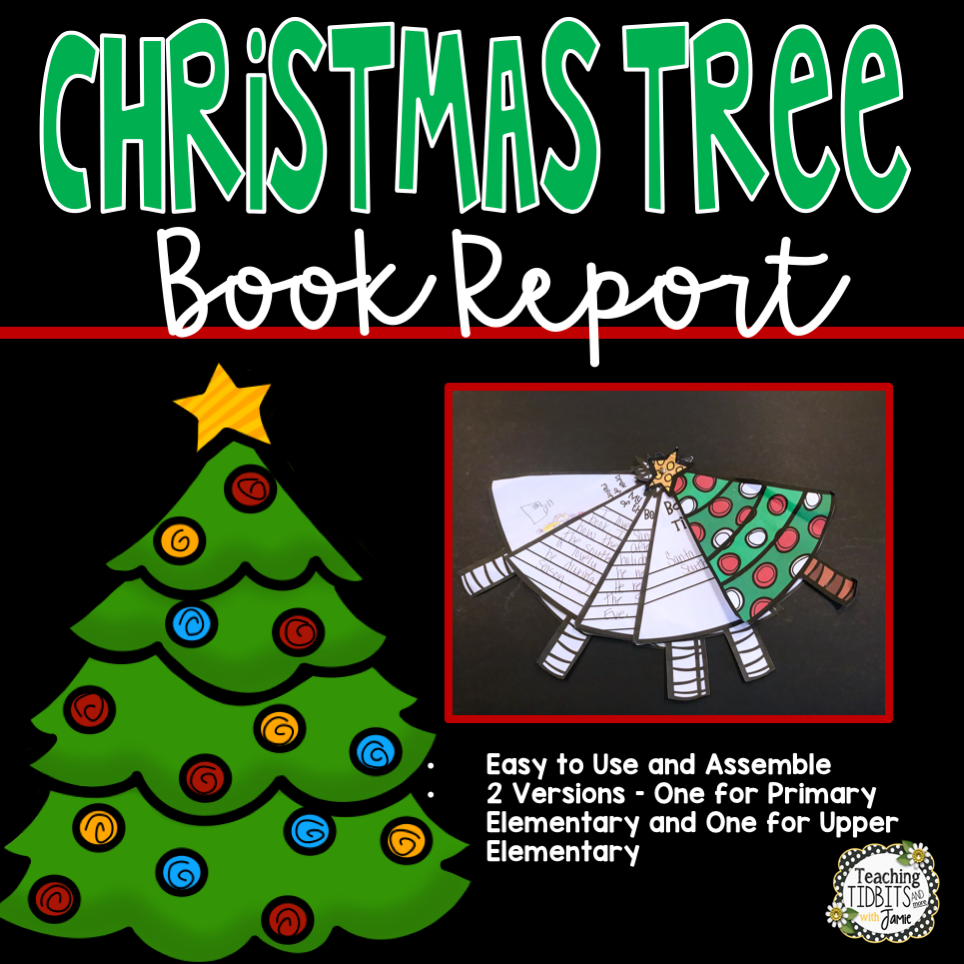 Christmas Activities Book Report Template - Teaching Tidbits and More Within 2nd Grade Book Report Template