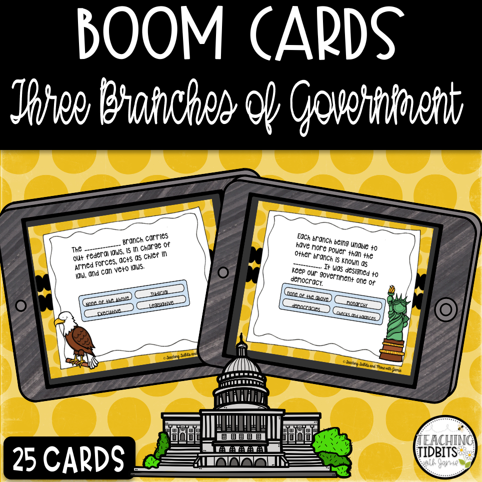 Three Branches of Government Boom Cards