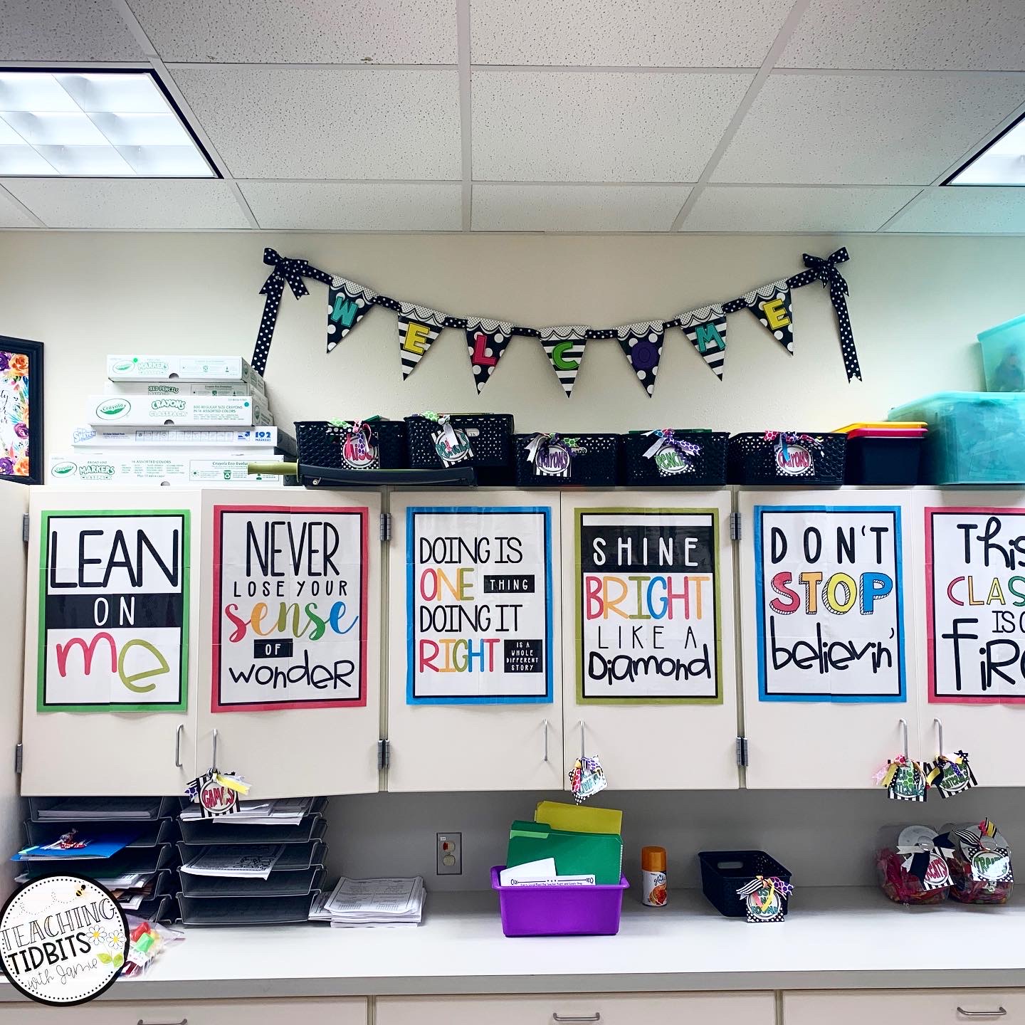 Brights with Blacks Classroom Decor and Inspiration