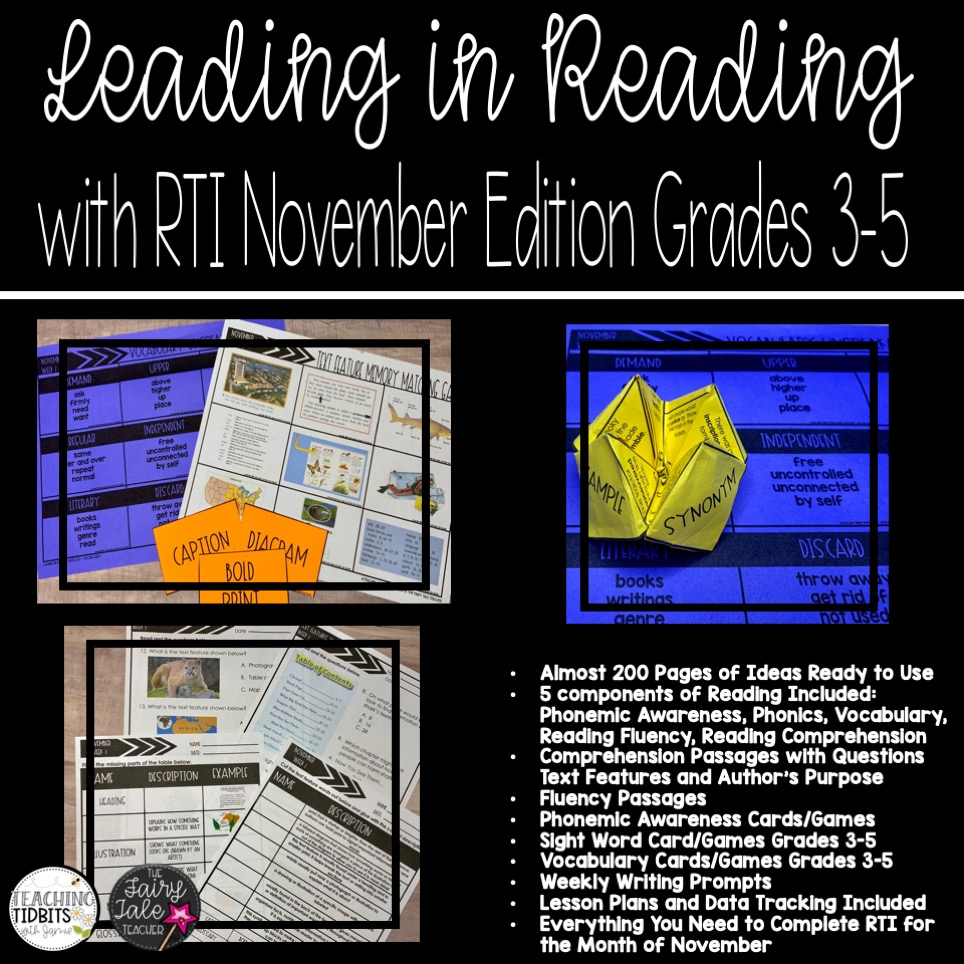 Nonfiction Text Feature Activities