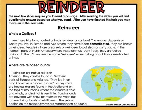 Reindeer Nonfiction Passages