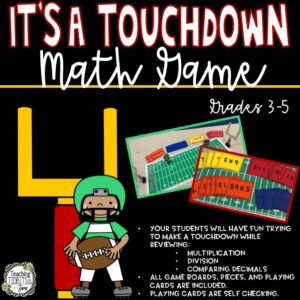 Football Themed Math Games for Elementary Students
